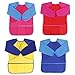MengH-SHOP Grembiule da Pittura Bambini Grembiulino Impermeabile Maniche Lunghe per Bambini 3-7 Anni con 3 Tasche per Pittura, Artigianato, Argilla, Cucina (4 Pezzi)