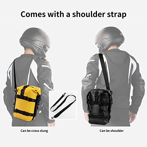 Bolsa para Defensas de Motocicleta Shkalacar, Bolsa Impermeable con Correa de Hombro, Alforja Lateral con Capacidad de 8L miniatura 7