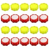 Parliky 24 Stück Fingerbefeuchter Schwämme Blütenförmige Fingerspitzenpads Langanhaltend Feucht für Büro und Geldzählen Praktisches Fingerbefeuchtungspad für Papier und Kassierarbeiten