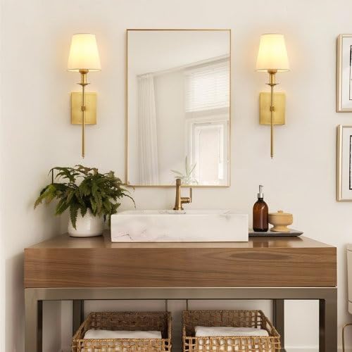 Image of CORAL TREE Antique Gold Wall Sconce - Fancy Wall Lights for Home Decoration, Living Room & Bedroom - Modern Decorative Wall Lamp - Premium Indoor Night Light for Hallway (Pack of 1, Gold Finish)