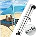 Jorzer Tarp Poles, 2PCS Adjustable Tent Poles 79 inch 10 Sections Aluminum Replacement Tent Poles, Non-Slip Shade Sail Poles Tent Poles for Tarp Telescoping Pole, Aluminum Tent Poles.