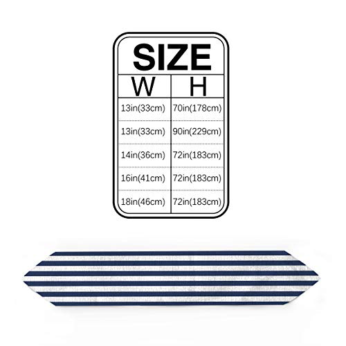 Linen Burlap Table Runner Dresser Scarves, Nautical Stripes Navy And White Kitchen Table Runners For Dinner Holiday Parties, Wedding, Events, Decor - 13 X 70 Inch #TOP4