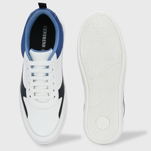 Image of Centrino Retro Sneakers for Men | Shoes for Man Stylish | Color Block Lace-Up Casual Canvas Walking Shoes | Cushioned Insole | Lightweight Comfortable Breathable | Anti-Skid | Trendy Mens Sneakers (6580)