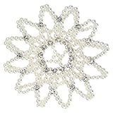 Bun Cover,Pearl Rhinestone Hair Snood - Ponytail Holders Styling Accessories Quick Fix Work Dance Performance Stage Performance Wedding Sports Formal Events