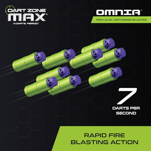 Dart Zone Max Omnia Pro Gen 3 Foam Dart Blaster–150 FPS Full Auto Foam Dart Blaster for Adults–Electric Foam Blaster–Elite Blaster for Ages 14+ with 30 Half Length Darts, Sight, Mags, Stock & Eyewear by DART ZONE - Image 3