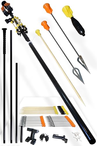 FSFF 625 Blowgun 7 ft., Moab, Mother of All Blowguns, Modular 7/6/3.5ft Blowpipe w/ 40 darts-10x 3-Blade Broadhead, Whisper 2-Blade, Bamboo Target & Stun -0.625 Cal- Small & Large Game Blow Tube