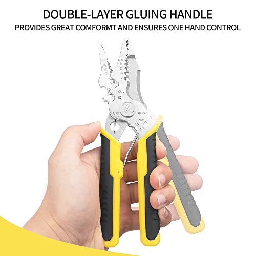 Wire Stripper, Wire Cutter,Multi-Tool Wire Cutter For Stripping,Cable Stripper, Heavy Duty Electrician Pliers,Tool For Professional Electrician #TOP5