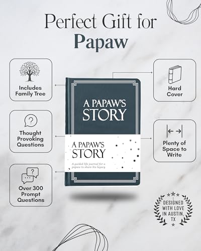 Papaw's Life Story Journal (Hardcover): A Meaningful Keepsake for Papaw to Share His Journey and Memories, Book Includes 250+ Prompt, Sentimental Gift for Father's Day, Birthday & Christmas - image 2