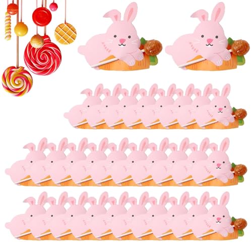 Bolsas de regalo con forma de conejo, Bolsas de regalo en forma de conejo, Cajas de regalo de dulces, 30 piezas creativas duraderas antidecoloración bolsas multifuncionales para conejos para