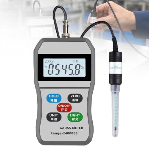 Medidor Gauss digital para inspección de campos magnéticos DC con Peak Hold