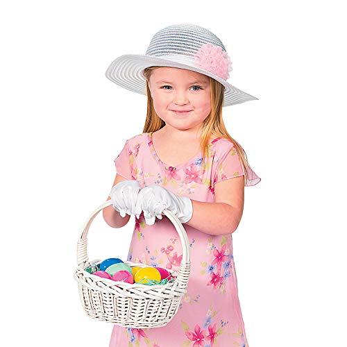 Fun Express Dress Up Tea Party Hat and Gloves Set for Girls - Dress Up Costume and Accessories