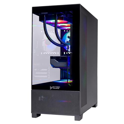 Image of Skytech Gaming Azure 3 Plus Gaming PC, Intel i7 14700F 2.1GHz, NVIDIA RTX 5070 12GB, 2TB Gen4 NVMe SSD, 16GB DDR5 RAM 6000, 850W Gold ATX 3 PSU, 360 ARGB AIO, Wi-Fi, Win 11, Desktop