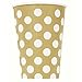 12oz Gold Polka Dot Paper Cups, 6ct