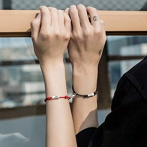 Miniatura 2 de Long tiantian 24 pulseras magnéticas para parejas, atracción mutua, amistad, cuerda a juego, regalos para él y sus mejores amigos, Cuerda trenzada,