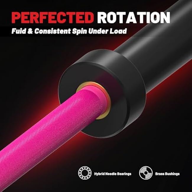 PAPABABE Cerakote Olympic Barbell, 1200LB/1500LB Capacity Weight Bar, 35LB 6.5ft / 45LB 7ft Olympic Bar, Squat Bar with 2 Inch Sleeves for Bench Press, Deadlift and Home Gym