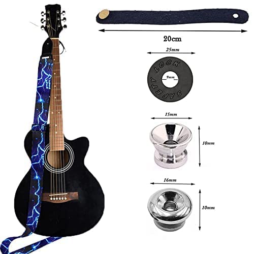 Basicon Sangle de guitare réglable avec extrémités en cuir et boutons pour guitare électrique, guitare acoustique et basse - Les Beatles, Paul McCartney, John Lennon, RIngo Starr, George Harrison Basicon Sangle de guitare réglable avec extrémités en cuir et boutons pour guitare électrique, guitare acoustique et basse – Image 7