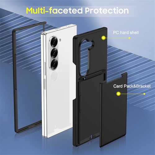 Étui portefeuille Samsung Z Fold 6 transparent rigide antichoc
