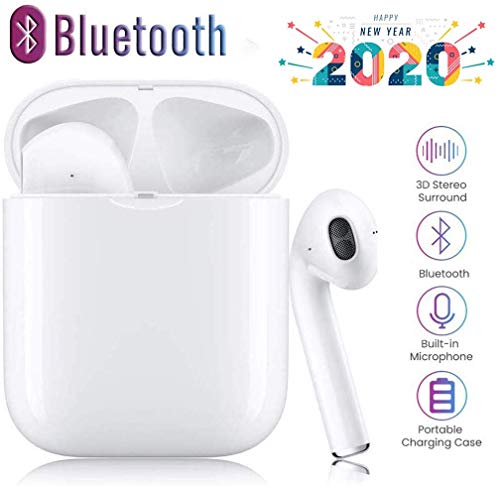 Auriculares inalámbricos Bluetooth 5.0, micrófono Incorporado y Caja de Carga, reducción de Ruido estéreo 3D HD, adecuados para Auriculares Android/iPhone/Samsung/Huawei