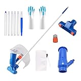 Poolsauger Schwimmbad,Pool-Staubsauger,Poolreinigungsset,Pool Staubsauger,Bodensauger,Pool Staubsauger Kit,Tragbarer Pool Staubsauger,Vakuumkopf,Poolreinigung