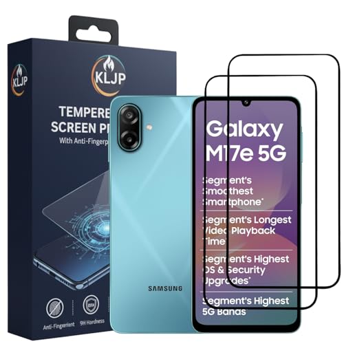 Image of Gorilla Tempered Glass For Samsung M17 E With Installation Kit | Edge to Edge Coverage | Black (Pack Of 2)