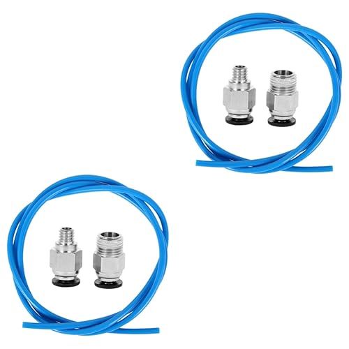 ULTECHNOVO 2pcs Ptfe Bowden Tube Extruder for Printer Pneumatic Connector Fitting Compatible Bowden Tubing and Printer A