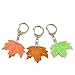 Maple Leaf Keychain Fall Leaves Key Chain Canada Wristlet Keychain Handmade Fall Car Key Bag Keyring Autumn Jewelry Gifts for Women Orange Handbag Charms