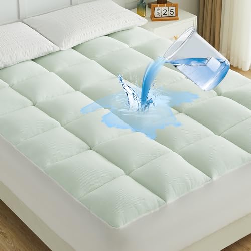 QUIETSEA King Waterproof Memory Foam Mattress Topper
