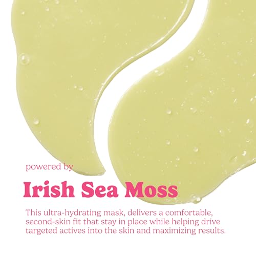 ESW Beauty Strawberry Matcha Latte Under Eye Patches – Depuffing & Hydrating – Vegan Hydrogel with Green Tea for Refreshing, Nourished Under Eyes
