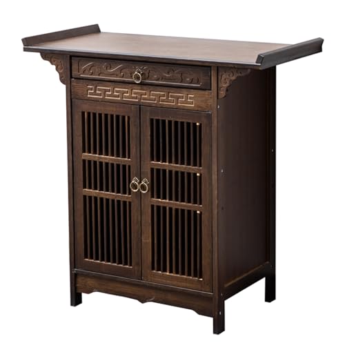 Table de méditation en bambou de 80 cm avec rangement intégré - 2