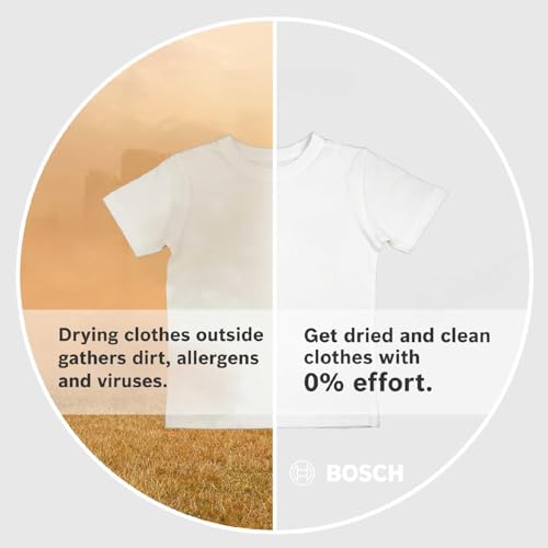 Image of Bosch 9 kg Fully Automatic Front Load Condenser Heat Pump Tumble Dryer | 100% Drying, 0% Effort | 5 Drying Options |Reduces 99.9% Allergens |Ready-to-Wear No Crease (2026 model,WPG24108IN,Silver Inox)