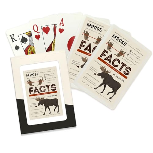 Baraja de Poker Facts About Moose, 52 cartas tamaño póker