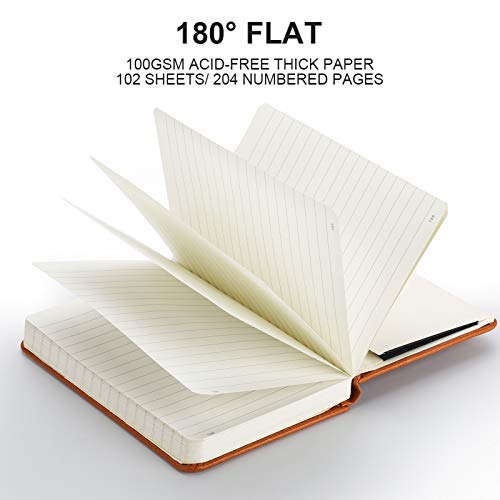 Pocket Notebook(2-Pack)-Small Hardcover Journal Mini Notepad 3.5 x 5.5 Inch with Thick 100 GSM Lined/College Ruled Paper, Total 312 Numbered Pages - Thumbnail 3