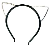Cat Ears Headband with Crystal Rhinestones. Perfect for Dress Up Fun.