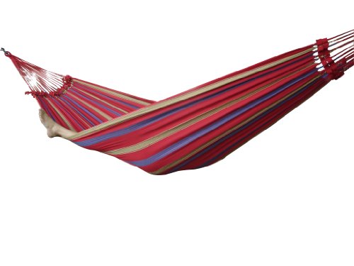 Hamac brésilien simple coton Vivere BRAZ111 toile suspendue multicolore - 2