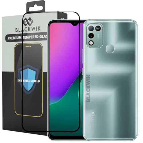 Image of Blackwik Tempered Glass Screen Protector for Infinix Hot 10 Play with Edge-To-Edge Protector Coverage | Easy Installation Kit (Black)