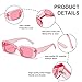 JASPIN Rectangle Sunglasses for Women Men Trendy Y2k Retro 90s Sun Glasses UV Protection Cool Square Frame