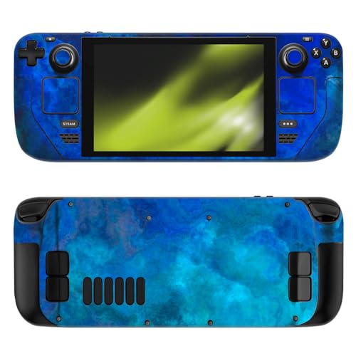 Skin Steam Deck LebensArt Malachit Bleu housse autocollante vinyle protection console