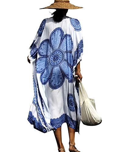 Image of Eddoyee Loose Beach Kaftan Dresses for Women Caftan Swimsuit Cover Up