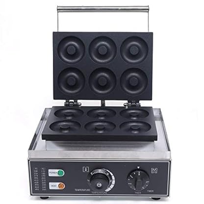 1550W Elektrische 6pcs Donut Maker Donutzubereiter Nachtisch Maker Kommerziell Neue groß Runde Donut Maschine DHL