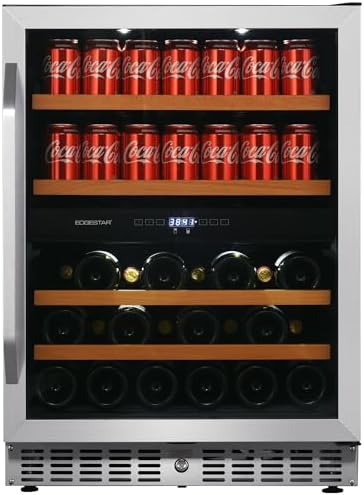 EdgeStar CWB8420DZ 24 Inch Built-In Wine and Beverage Cooler