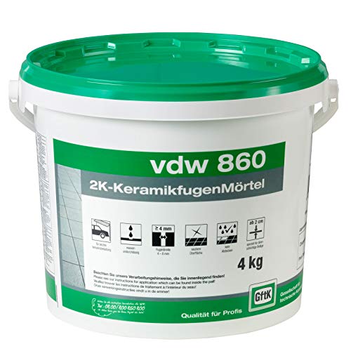 Preisvergleich Produktbild vdw 860 KeramikfugenMörtel 4 kg (Anthrazit)