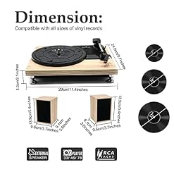 Lecteur de Vinyle avec 2 Haut-parleurs stéréo séparés, système HiFi de Platine sans Fil, Tourne-Disque Bluetooth, Prise en Charge de la Vitesse 33/45/78, Sortie - Les Beatles, Paul McCartney, John Lennon, RIngo Starr, George Harrison Lecteur de Vinyle avec 2 Haut-parleurs stéréo séparés, système HiFi de Platine sans Fil, Tourne-Disque Bluetooth, Prise en Charge de la Vitesse 33/45/78, Sortie – Image 5