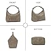 Luxurious Suede Slouch Hobo Bag for Women Woven Leather Shoulder Bags Top-Handle Purses (Grey)