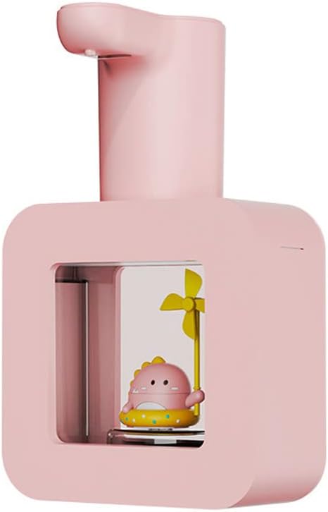 Automatic Soap Dispenser, 400ml Cute Hand Soap Dispenser Foaming Touchless Water Proof Kids for Home Bathroom School(Pink)
