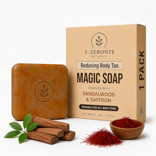 Image of Sandalwood & Saffron Magic Soaps For Bath (100 Gms Pack Of 1) | Paraben Free | Chandan & Kesar Bath Soap | Handmade Soaps For Glowing | Skin Brightening Soap For Men & Women