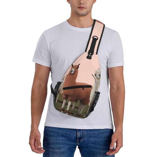 Mochila Sling Casual para Hombre y Mujer Negra miniatura 2