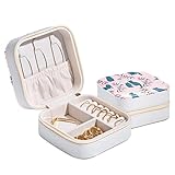 Schmuckkästchen mit Tier-Silhouette, für Damen und Mädchen, tragbarer Mini-Schmuck-Organizer, PU-Leder-Schmuck-Aufbewahrungsbehälter