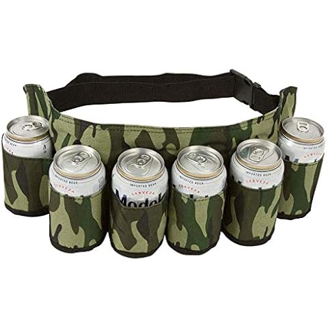 Beer Holster Drink Holder Beer Soda Can Belt Holster Holds 6 Cans Perfect for Parties Picnics Camping Hiking Beer Belt Drink Can Holder Hiking Waist Pack Bag Perfect for Cans and Bottles at Travel Cover