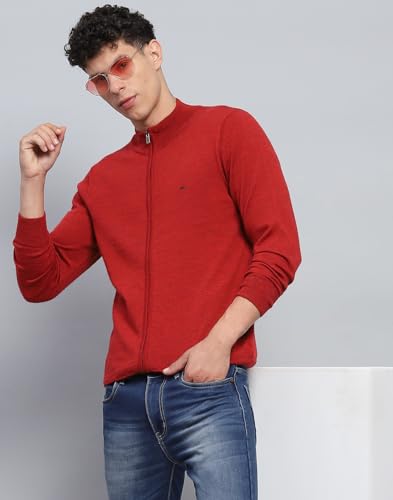 Image of Monte Carlo Men Regular Fit Full Sleeve Solid T Neck Winter Pullover (Pack of 1)