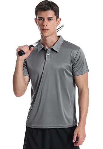 Xelky Men's Polo Shirts Quick Dry Short Sleeve Golf Athletic Shirt Moisture Wicking Casual Work Collared Polos 4 Pack2